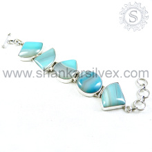 Sky Shining !! Striped Onyx Sterling Silver Bracelets ! Online Silver Jewelry ! 925 Sterling Silver Jewelry BRCB2043-23